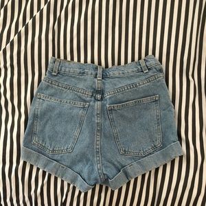 American Apparel denim high waisted shorts
